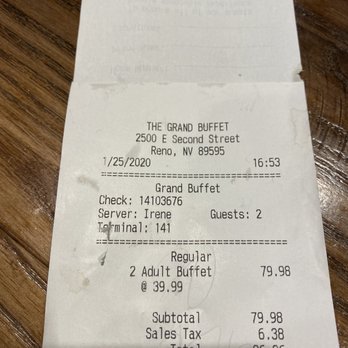 The Grand Buffet - The most expensive buffet where I left hungry - Buffets Near Me - Reno, Nevada The Grand Buffet - The most expensive buffet where I left hungry - Buffets Near Me - Reno, Nevada