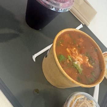Ocho Mexican Grill - Chicken tortilla soup with hibiscus drink - Mexican Near Me - Los Angeles, California Ocho Mexican Grill - Chicken tortilla soup with hibiscus drink - Mexican Near Me - Los Angeles, California