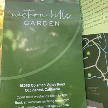 Western Hills Garden - Flyer on the property - Nurseries & Gardening Near Me - Occidental, California Western Hills Garden - Flyer on the property - Nurseries & Gardening Near Me - Occidental, California