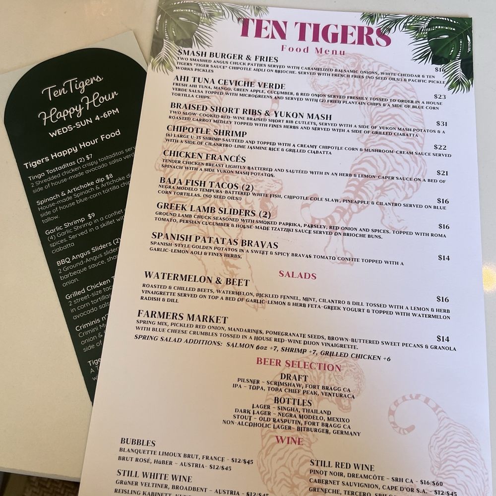 Ten Tigers - Cocktail Bars Near Me - Ventura, California Ten Tigers - Cocktail Bars Near Me - Ventura, California
