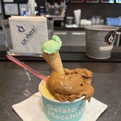 Home made ice cream   I had dulce de leche and madagascar vanilla.   I love it!   So so so good!