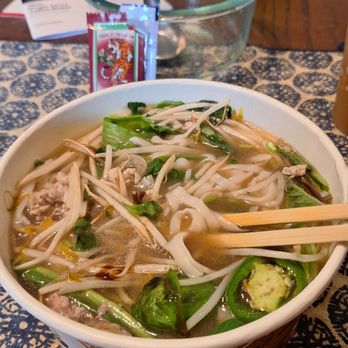 Pho Drive Thru - Cardboard bowl of pho assembled at home. Only about 80 percent of the broth in there (I was afraid it would overflow if I used it all). - Vietnamese Near Me - Orlando, Florida Pho Drive Thru - Cardboard bowl of pho assembled at home. Only about 80 percent of the broth in there (I was afraid it would overflow if I used it all). - Vietnamese Near Me - Orlando, Florida