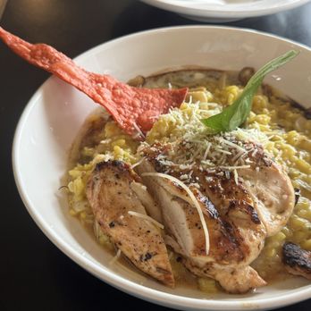 Cafe Pesto Hilo Bay - Grilled Chicken and Hamakua Mushroom Risotto Dinner - Pizza Near Me - Hilo, Hawaii Cafe Pesto Hilo Bay - Grilled Chicken and Hamakua Mushroom Risotto Dinner - Pizza Near Me - Hilo, Hawaii