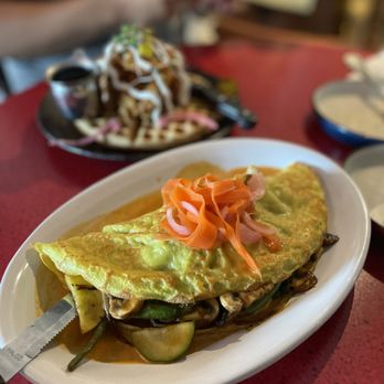 Veg Kitchen + Bar - savory breakfast crepe - Vegan Near Me - Sacramento, California
