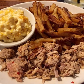 The Pit - Chopped pork with fries and mac and cheese - Barbeque Near Me - Raleigh, North Carolina The Pit - Chopped pork with fries and mac and cheese - Barbeque Near Me - Raleigh, North Carolina