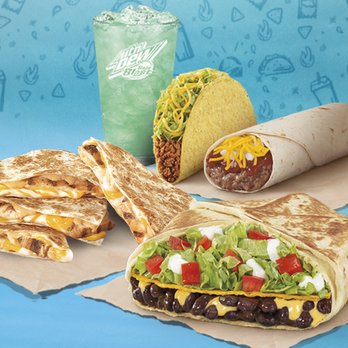 Taco Bell - a variety of tacos and a drink - Fast Food Near Me - Winona, Mississippi