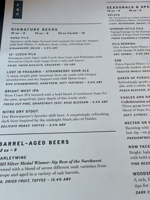 Menu photo 3 Ferment Brewing Company Hood River, OR