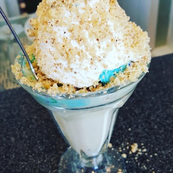 Dewar's Candy Shop - Cotton candy and lemon flake with marshmallow sauce and walnuts - Candy Stores Near Me - Bakersfield, California