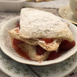Amazing Grace Tea House - Heavenly Delight - puff pastry with cream and strawberries