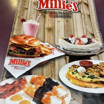 Millie's - a menu with a variety of food items - American Near Me - Covina, California Millie's - a menu with a variety of food items - American Near Me - Covina, California