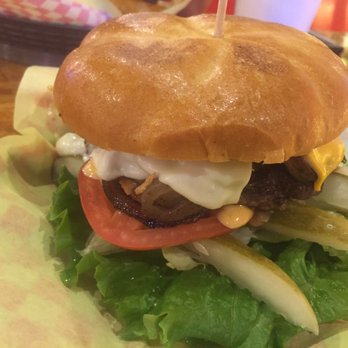 Kpop Burger - #10 bleu cheese burger with bacon - Chicken Wings Near Me - Fort Worth, Texas