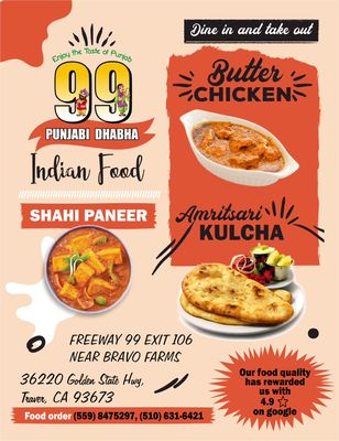 Menu photo 7 99 Punjabi dhaba Traver, CA
