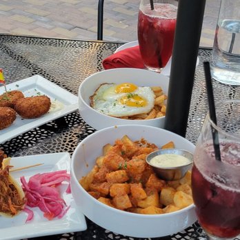 Toro Kitchen + Bar - Huevos Rotos, Patatas Bravas, Tacos de Cochinita Pibil Tapas with Red Sangria. - Tapas Bars Near Me - San Antonio, Texas Toro Kitchen + Bar - Huevos Rotos, Patatas Bravas, Tacos de Cochinita Pibil Tapas with Red Sangria. - Tapas Bars Near Me - San Antonio, Texas