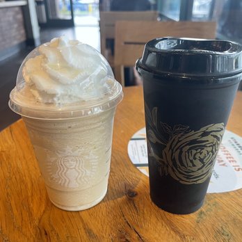 Starbucks - white chocolate frappe and mac cold brew in my reusable cup - Coffee & Tea Near Me - Waipahu, Hawaii Starbucks - white chocolate frappe and mac cold brew in my reusable cup - Coffee & Tea Near Me - Waipahu, Hawaii