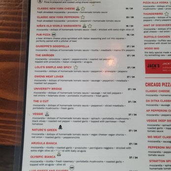 Johnny Mo's Pizzeria - menu - Pizza Near Me - Seattle, Washington