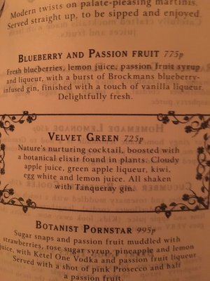 Menu photo 3 The Botanist York York, YOR