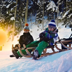 Rodelverleih Hohe Salve in Söll - Nachtrodeln in der Skiwelt