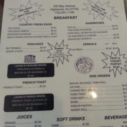 Girls Cafe - Breakfast menu