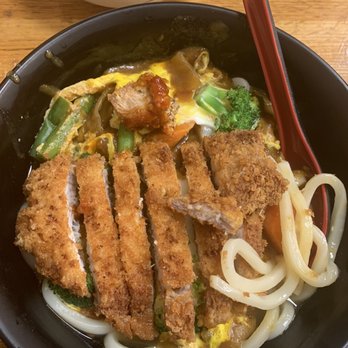 Tampopo - Curry pork katsu udon with egg & veggie. Sauce a little too watery for curry Pork or Chicken with Curry & Egg Noodle - Japanese Curry Near Me - Cambridge, Massachusetts Tampopo - Curry pork katsu udon with egg & veggie. Sauce a little too watery for curry Pork or Chicken with Curry & Egg Noodle - Japanese Curry Near Me - Cambridge, Massachusetts
