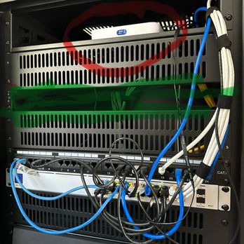 ChapTech IT - New router is white and 1/4 the size of the old one, which was where the green is. - Home Theatre Installation Near Me