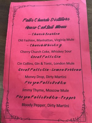 Menu photo 5 Falls Church Distillers Manassas, VA