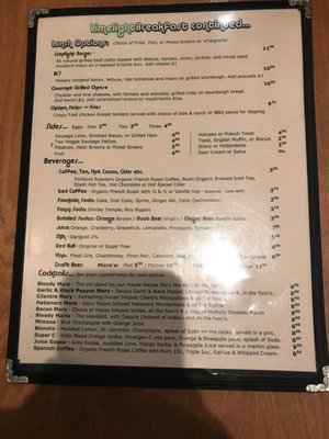 Menu photo 7 Limelight Restaurant & Lounge Portland, OR