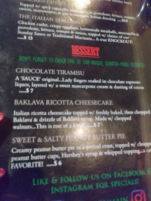 Menu photo 2 Sauce Jamestown, NY