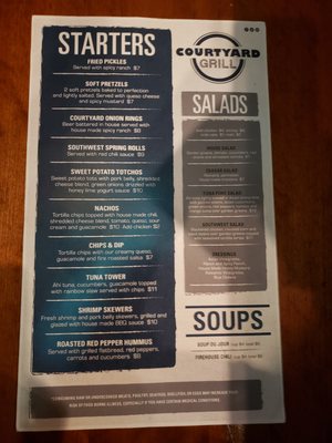 Menu photo 1 Courtyard Grill Wilmington, NC