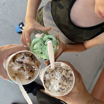 Northern Falls Mini Golf - Cold treats. Single scoop mint chocolate chip, Reece's flurry and cookie dough flurry - Mini Golf Near Me - Manistee, Michigan
