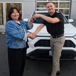 Toyota of Glendale - Keys in hand and ready to drive off.