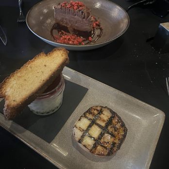 Altura Bistro - Panna cotta & flourless chocolate cake - Steakhouses Near Me - Anchorage, Alaska