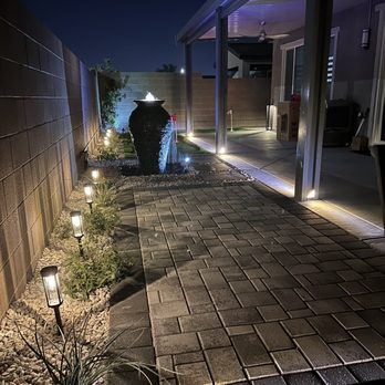 The Greenskeeper Landscape - a walkway with lights - Landscaping Near Me The Greenskeeper Landscape - a walkway with lights - Landscaping Near Me