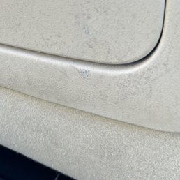 greasy smudges from tech work boots on the back of the front passenger seat. So there was someone sitting in the back seat greasy smudges from tech work boots on the back of the front passenger seat. So there was someone sitting in the back seat