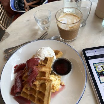 The Butchers Daughter - Lavender waffles, rose latte - Juice Bars & Smoothies Near Me - Brooklyn, New York The Butchers Daughter - Lavender waffles, rose latte - Juice Bars & Smoothies Near Me - Brooklyn, New York