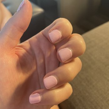 Posh! Nails - Gel mani after 8 days-hard to see but polish is already lifting - Nail Salons Near Me - Columbus, Ohio Posh! Nails - Gel mani after 8 days-hard to see but polish is already lifting - Nail Salons Near Me - Columbus, Ohio