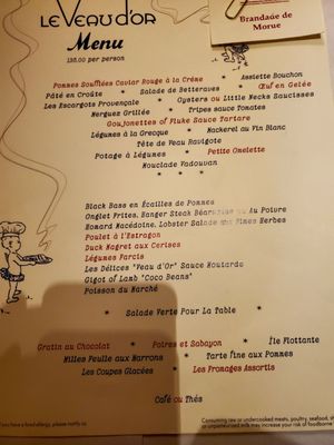 Menu photo 2 Le Veau D’Or New York, NY Menu photo 2 Le Veau D’Or New York, NY