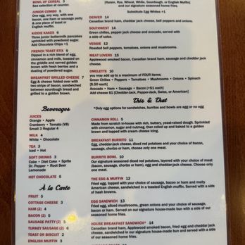 Just Breakfast on Silverbell - Just Breakfast Menu Back - Breakfast & Brunch Near Me - Tucson, Arizona