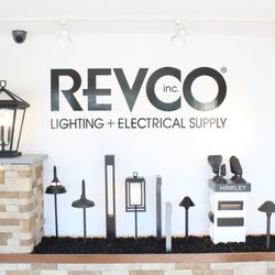 Revco Lighting & Electrical Supply - Outdoor and landscape lighting on display at Revco, featuring path lights, spotlights and lantern-style fixtures.