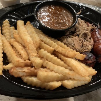 Bubbalou's Bodacious Bar B Que - Pulled Pork and Sausage with Fries and Baked Beans - Caterers Near Me - Orlando, Florida