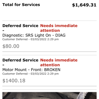 Capitol City Honda - They tried to rip me off and didn't fix my problem for $1600 Oil pump and motor mount replacemnet that other Honda dealership found false. - Car Dealers Near Me - Olympia, Washington