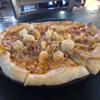 Flo's Wood Fired Pizzeria - Seafood pizza - Pizza Near Me - Rockford, Michigan