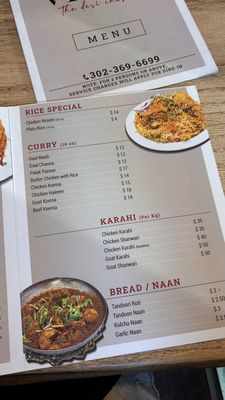 Menu photo 1 Virsa Newark, DE Menu photo 1 Virsa Newark, DE