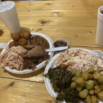 Smokey Blue's BBQ - Make sure your hungry!!! Food was delicious!!!! And there blackberry sauce is a must try!!! - Barbeque Near Me - Spartanburg, South Carolina