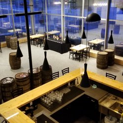Lone Pine Distilling - Overhead view of Lone Pine's cocktail lounge - physical distancing in effect