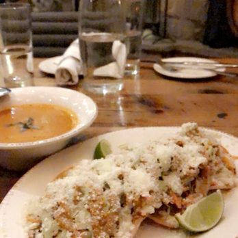 City Winery Hudson Valley - Tomato bisque soup & duck tostadas - American Near Me - Montgomery, New York