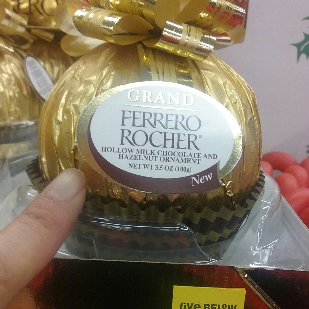 Five Below - Huge Ferero Rocher bonbon $5. - Discount Store Near Me - Houston, Texas Five Below - Huge Ferero Rocher bonbon $5. - Discount Store Near Me - Houston, Texas