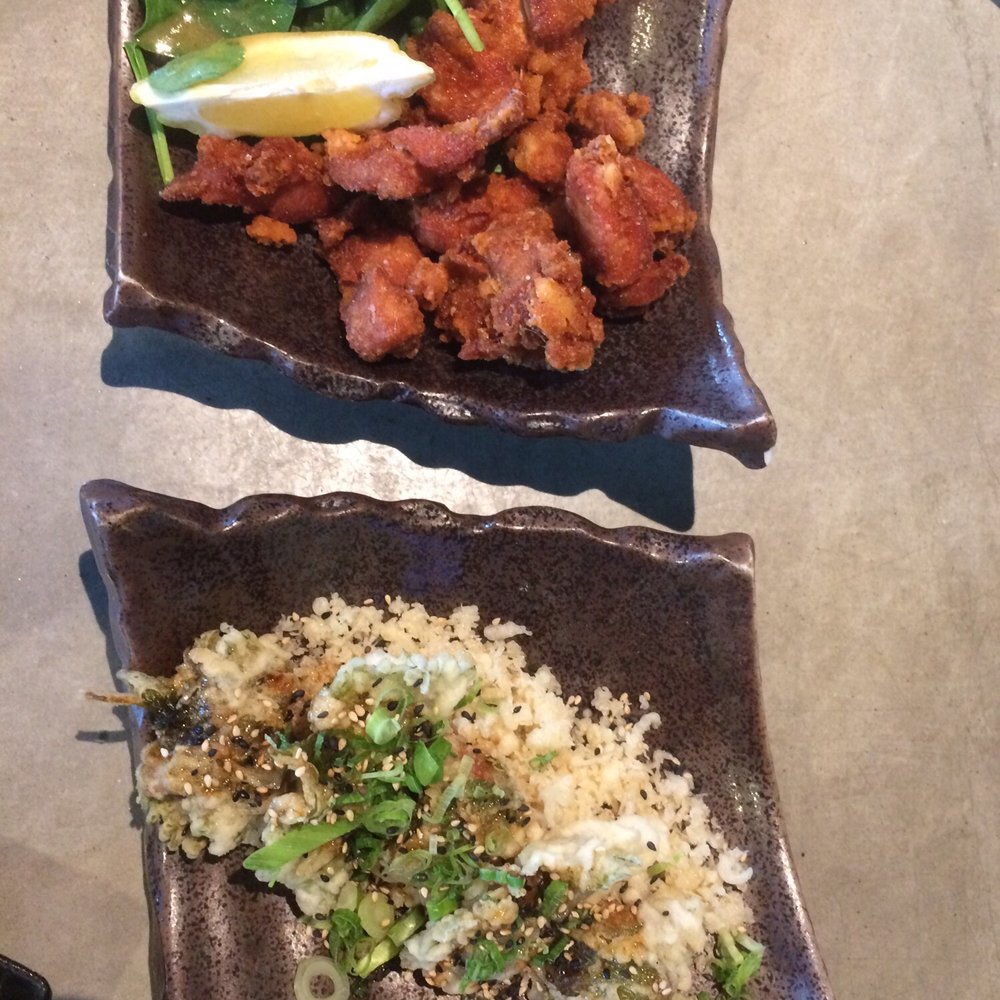 Dragonfly Robata Grill & Sushi - Chicken kuriage and fried tuna tartare. Happy hour. - Sushi Bars Near Me - Orlando, Florida