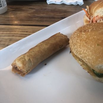 Pho Xpress - Egg roll comes with the bahn mi. - Vietnamese Near Me - Raleigh, North Carolina