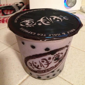 Half and Half Tea Express - regular taro smoothie with boba - Coffee & Tea Near Me - Pasadena, California
