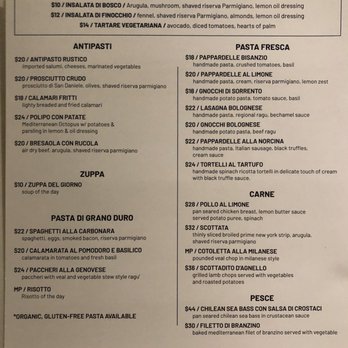 Tocco - Food menu! Can't wait to try all the delicious dishes! - Italian Near Me - Winnetka, Illinois